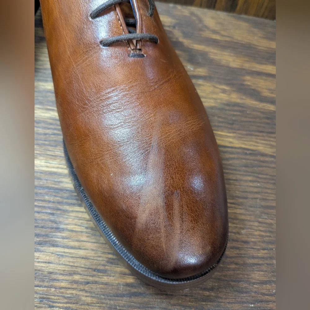 Cole Haan Jefferson Grand.OS Wholecut Shoes Men's 10 Brown Leather Oxford Shoes‎